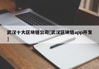 武汉十大区块链公司[武汉区块链app开发]