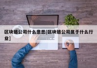 区块链公司什么意思[区块链公司属于什么行业]